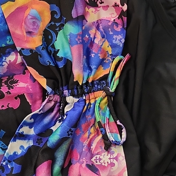 Longitude Coastal Rose Trip Front Ruched Sash Swim one-piece Size 8 - Picture 14 of 14